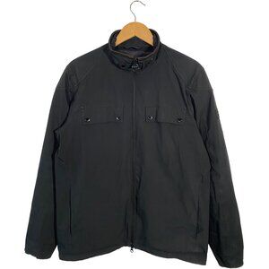 Barbour International Full-Zip Waxed Allen Cargo Jacket Black men's size Medium